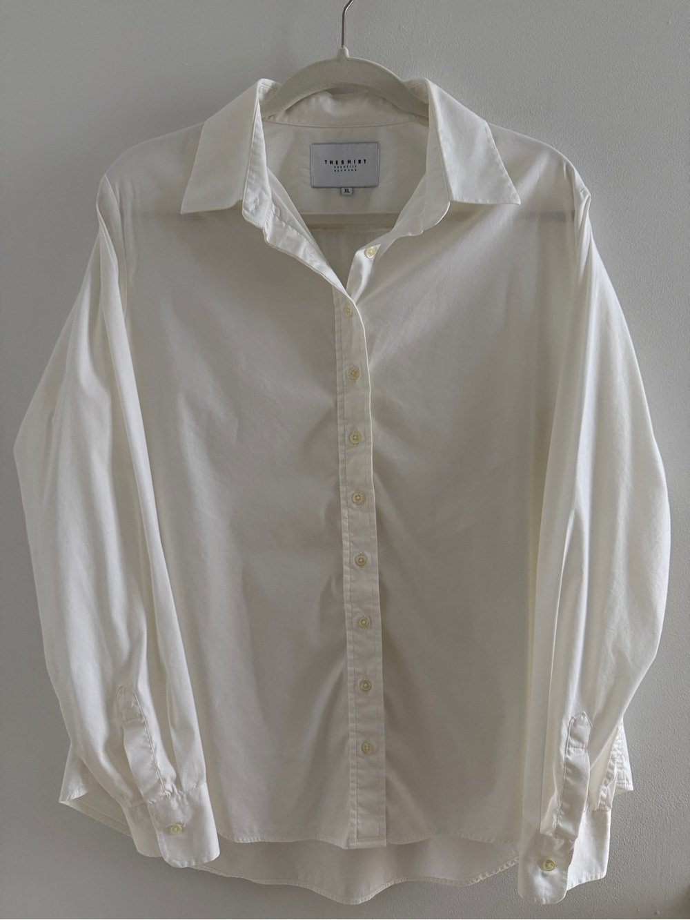 The Boyfriend Button Down Shirt by Rochelle Behrens Ivory White Size XL